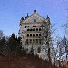 Snowing on the castle Neu Schwanstein