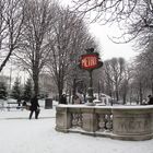 snowing on the Champs Elysées