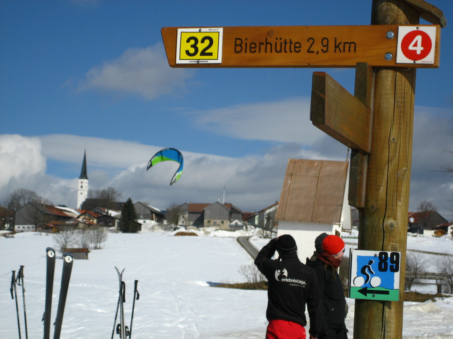 Snowkiteboarding in Kreuzberg