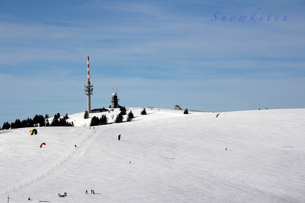 Snowkiten am Feldberg