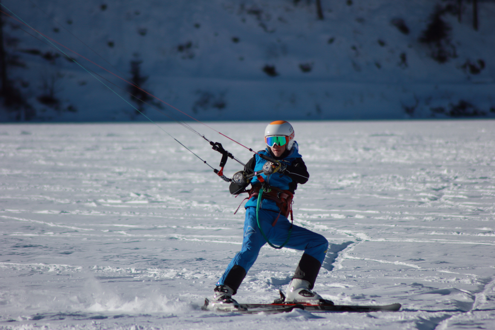 Snowkiten auf dem Haidersee