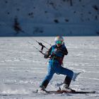 Snowkiten auf dem Haidersee