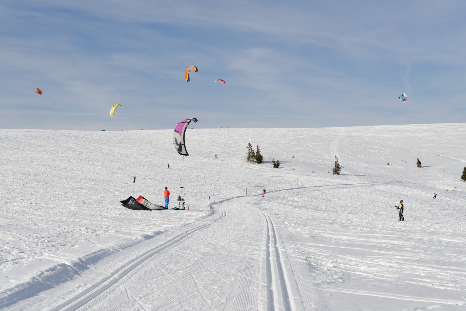 Snowkiting am Feldberg