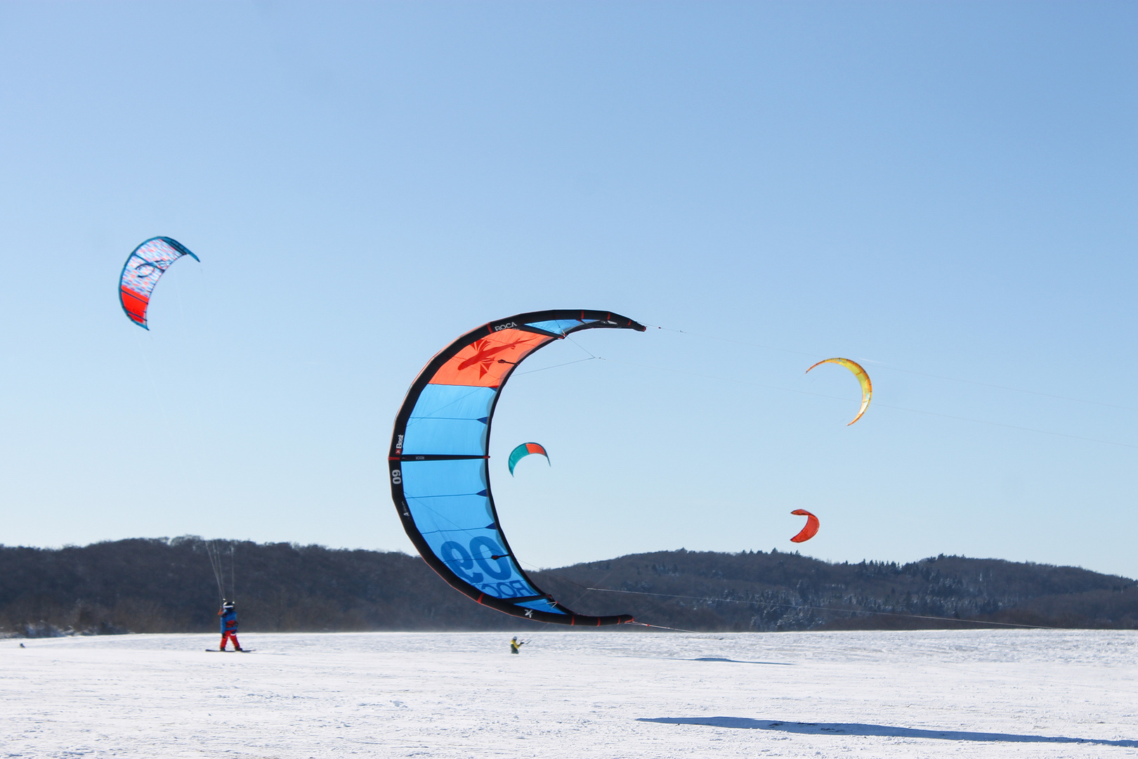 Snowkiting auf der Alb