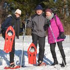 Snowshoeswalking with my sons daughter