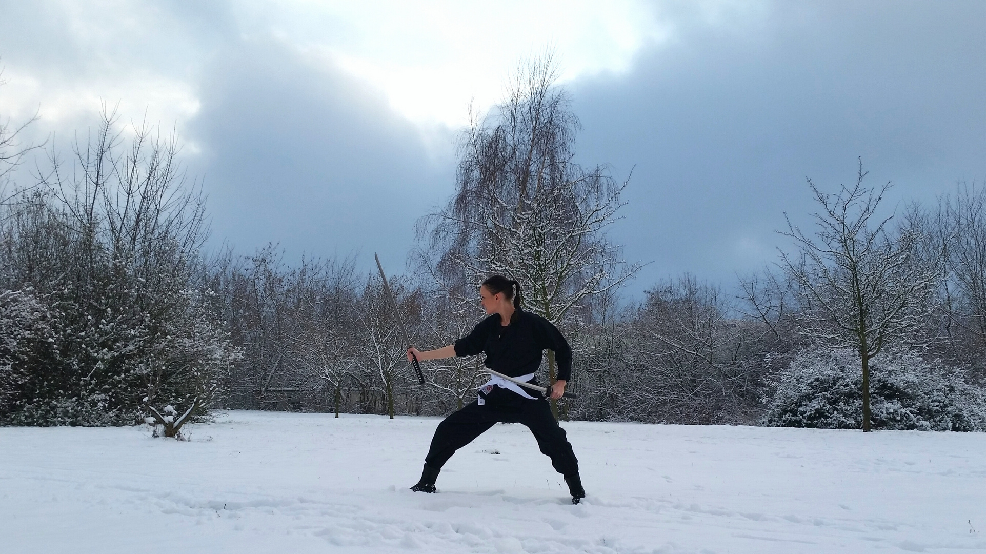 snowtime with katanas