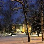 snowy hospital