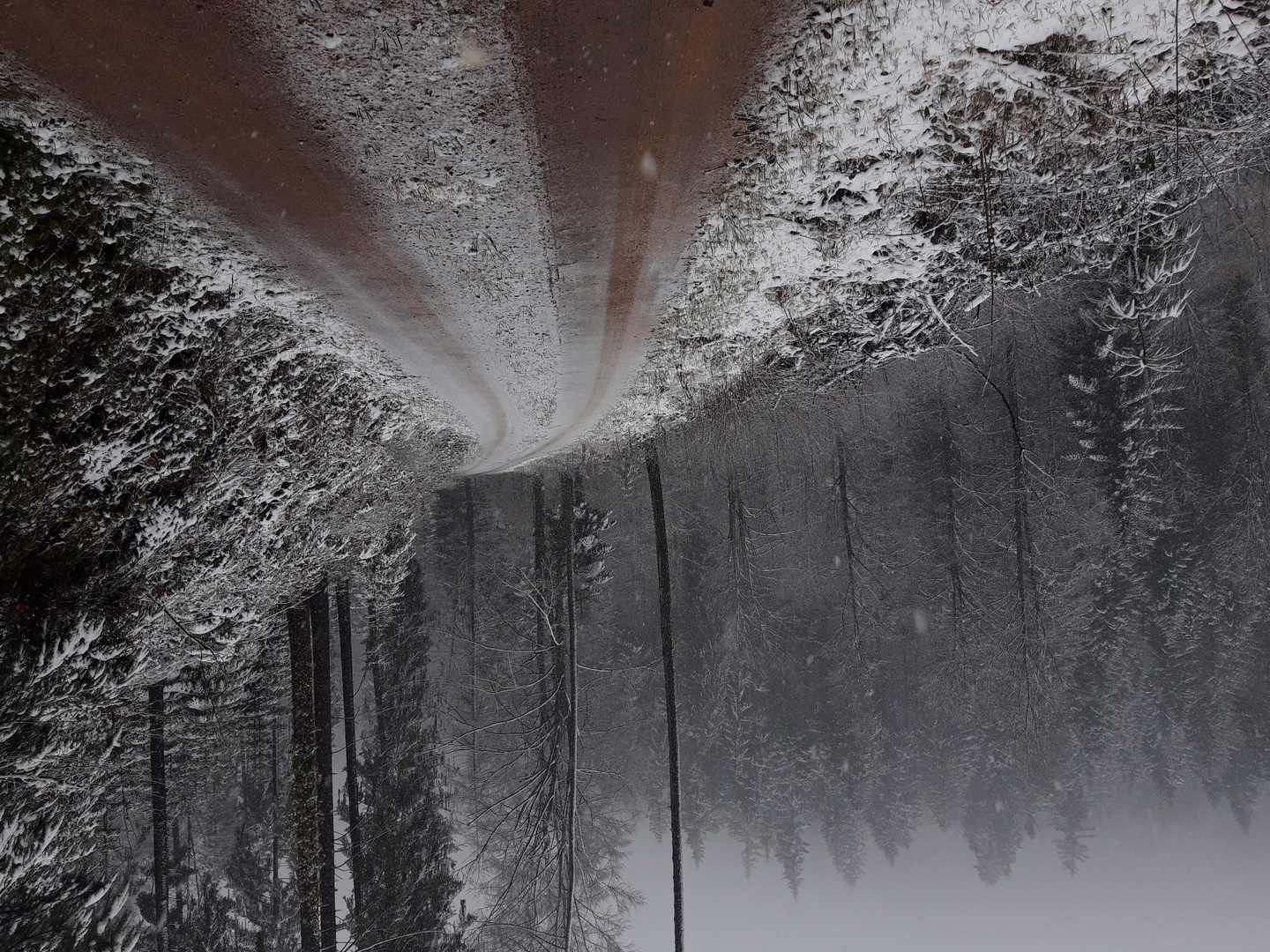 snowy kandel mountain path