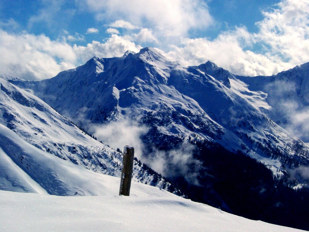 snowy mountains