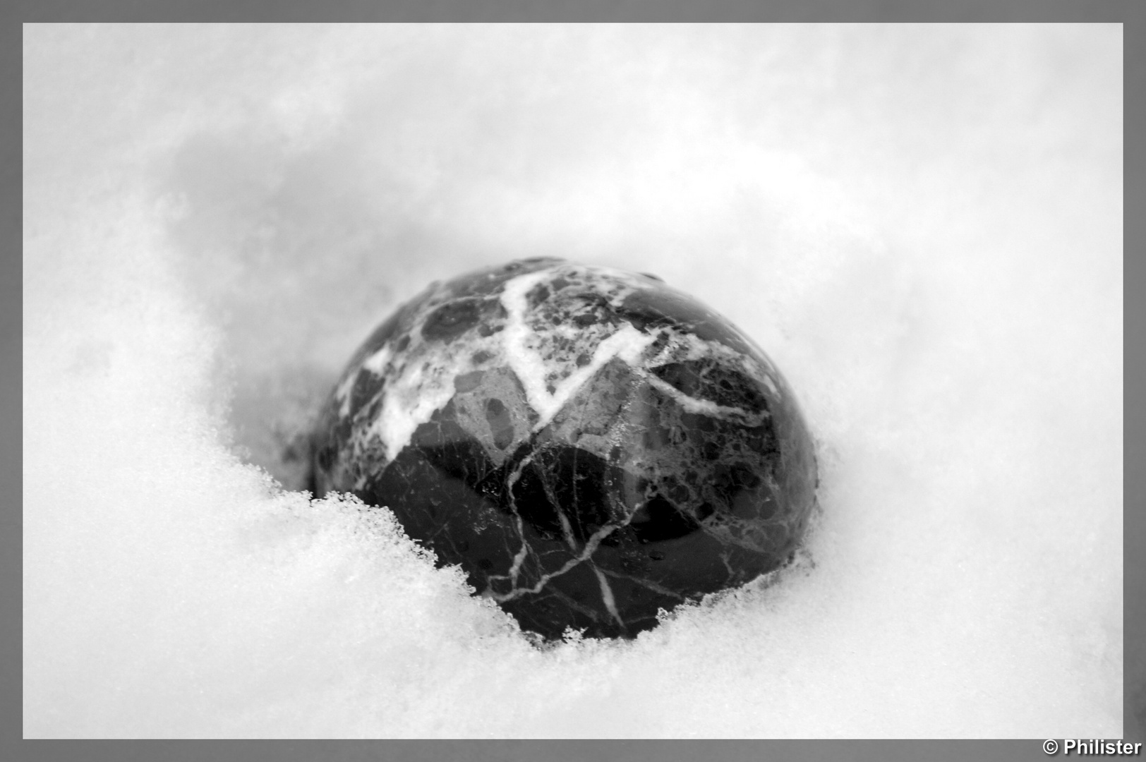 snowy stone