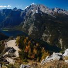 So allein ist man hier selten. Wundervoller Ausblick auf den Watzmann und den Königssee