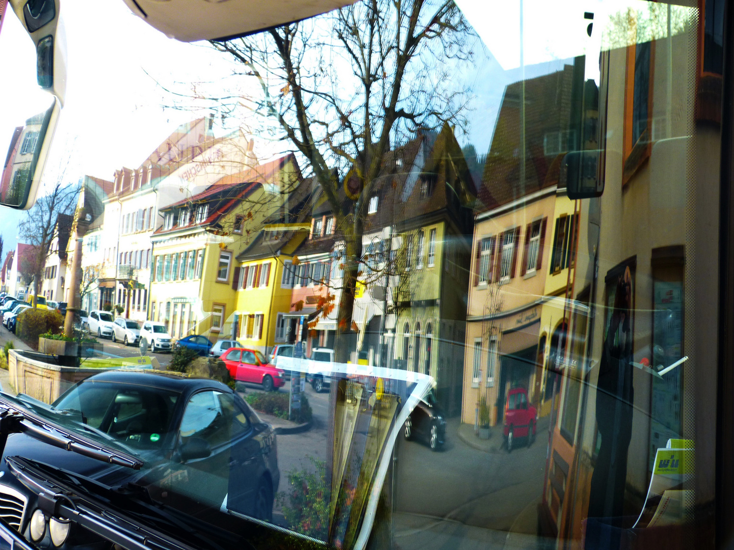 so also sieht der Busfahrer den Sulzburger Marktplatz am 11.11....