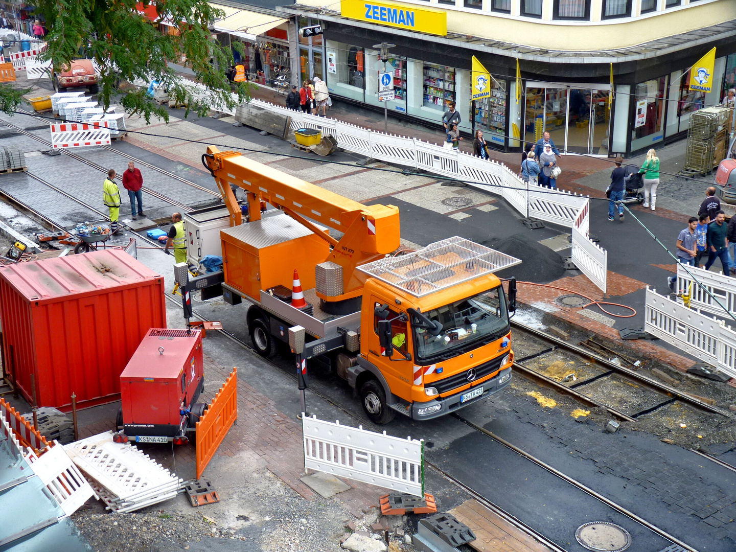 So bunt kann eine Baustelle sein :-) 