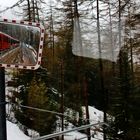 So ca  oberhalb der Station Findelbach geht der Regen in Schnee über