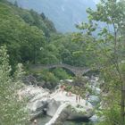 so called Roman bridge near village Lavertezzo Val Verzasco