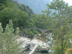 so called Roman bridge near village Lavertezzo Val Verzasco