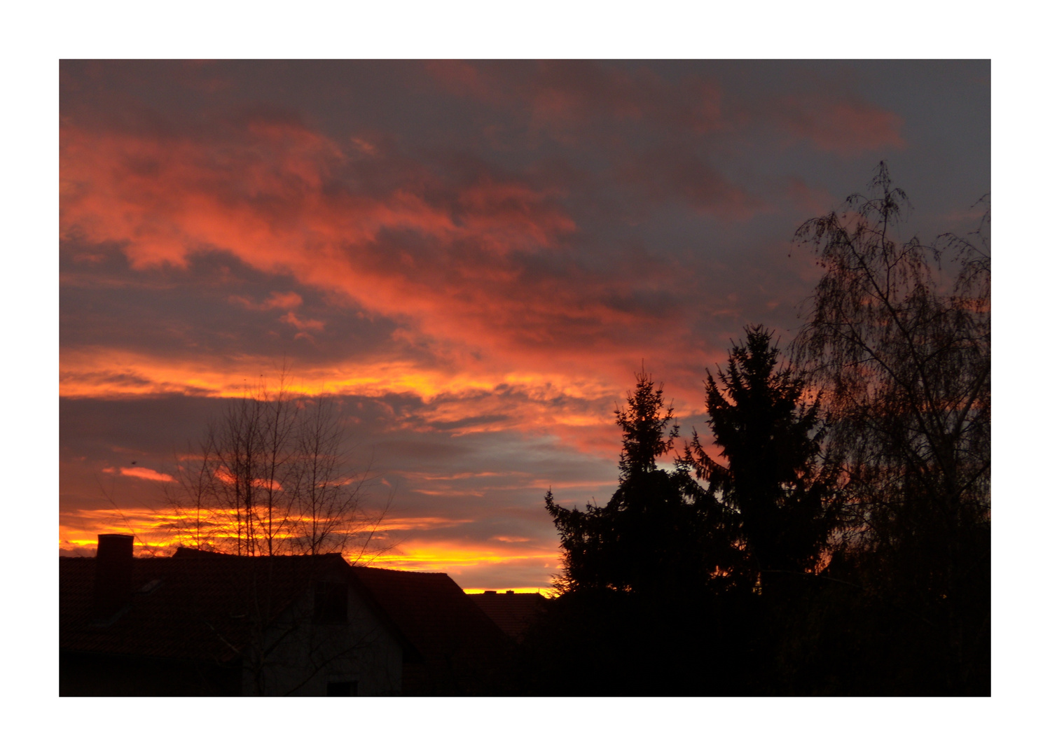 So ein Sonnenaufgang kann bei der derzeitigen Wetterlage auch nicht schaden.