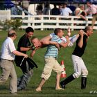 So feiern Jockeys ihren Sieg...