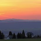 So ist die Sonne gestern morgen über der Sächsischen Schweiz aufgegangen