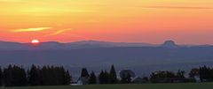 So ist die Sonne gestern morgen über der Sächsischen Schweiz aufgegangen