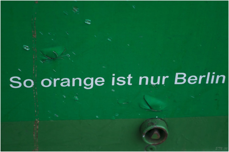 So orange ist nur Berlin