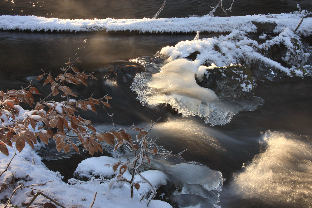 So schön kann Winter sein. Das Karlstalschlucht ist eines der...