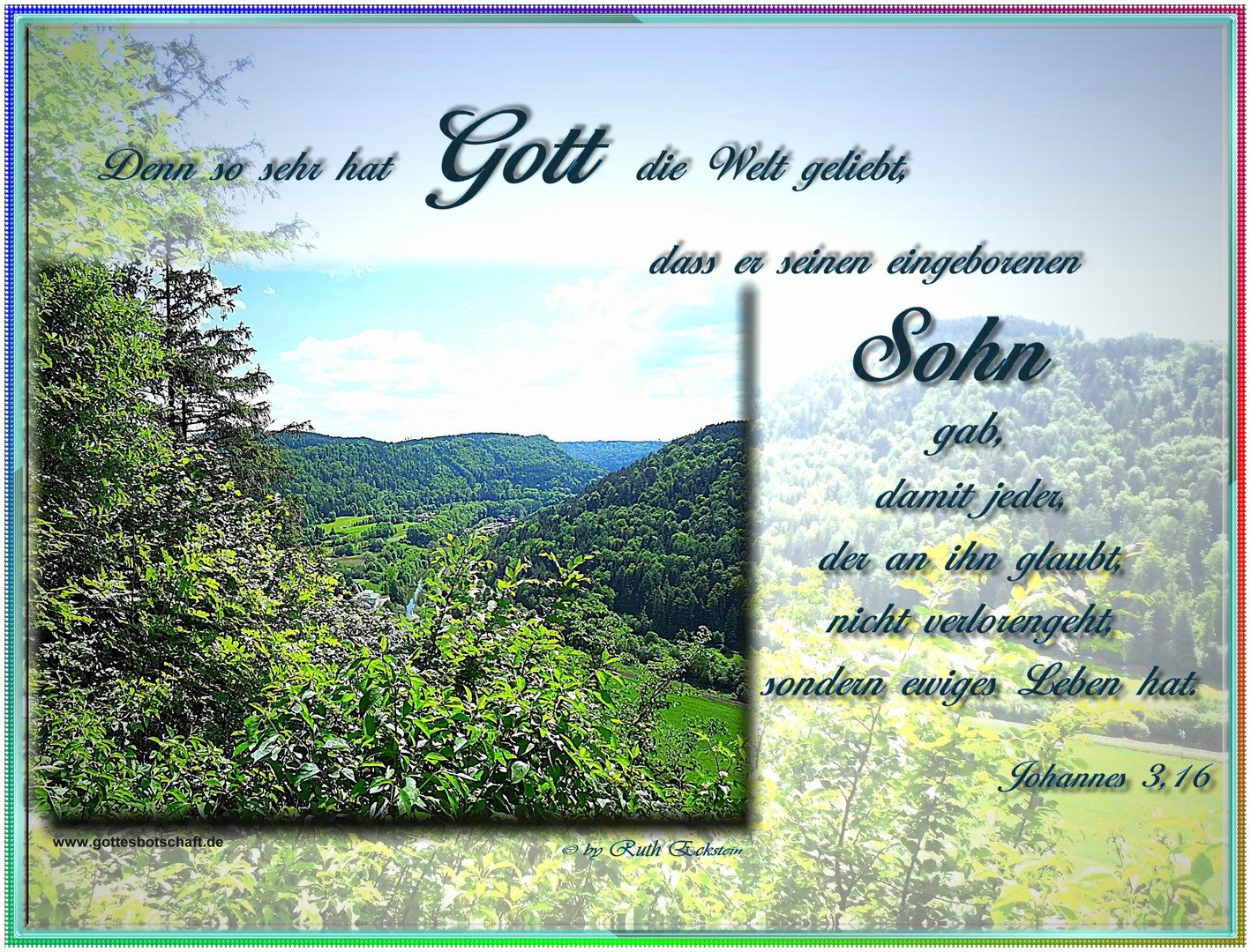 So sehr hat Gott die Welt geliebt Foto &amp; Bild karten und kalender, spruchkarten, gottes liebe