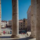 So sieht er aus .... der Blick vom Augustustempel auf die Stadt Pula