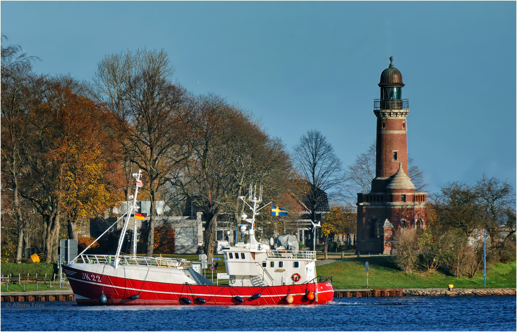 So sieht es aus, in Kiel, am Nord-Ostsee-Kanal.