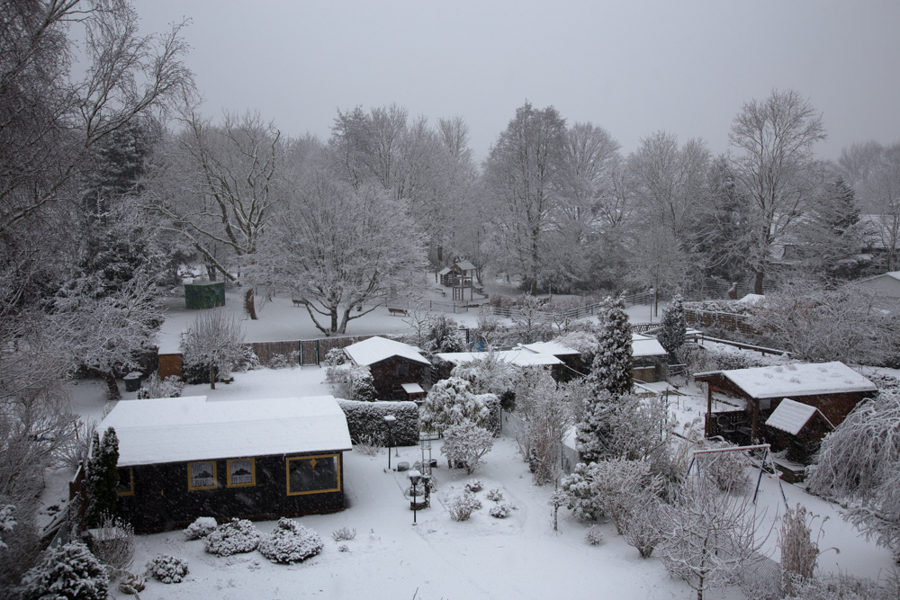 So sieht's aus - im Winter hinterm Haus