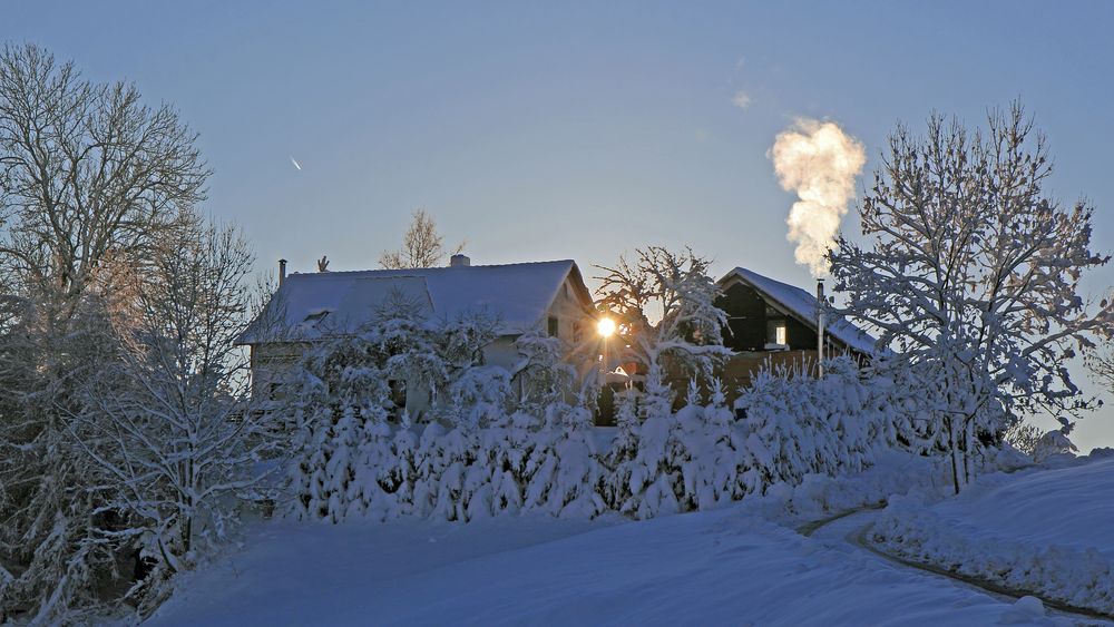 So wie einst am 14.01. 2012 sah es heute morgen nach der Schneefront aus dem Osten auch aus...