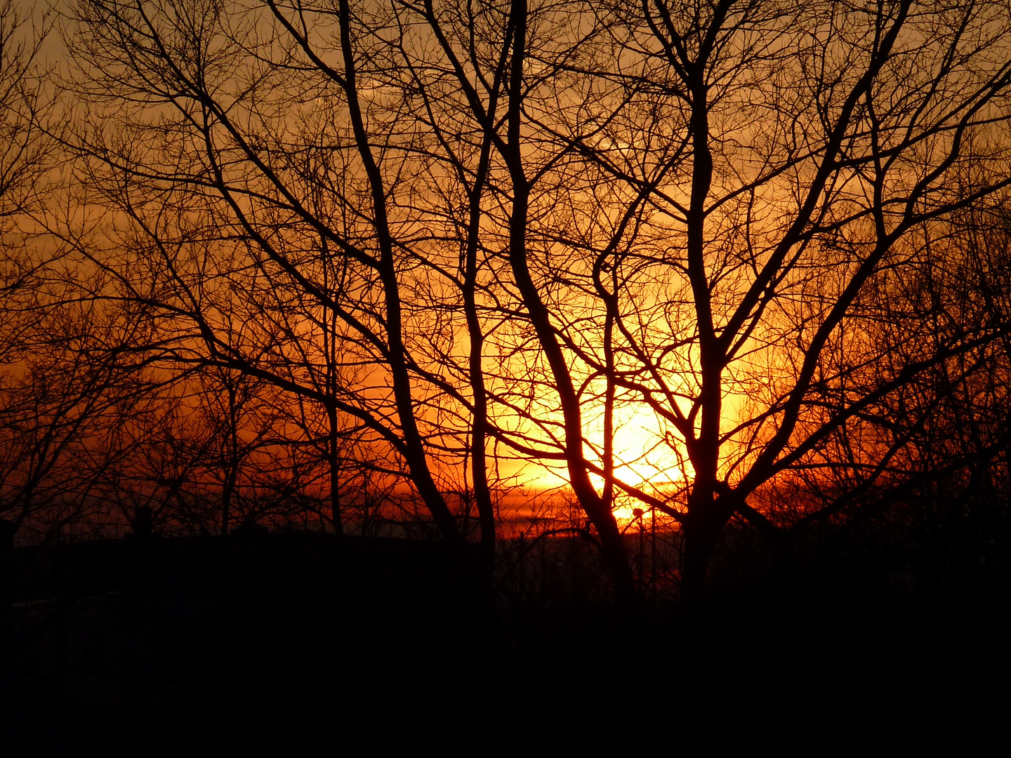 So zeigte sich mir der Sonnenuntergang heute Abend