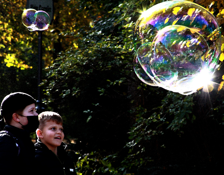 soap bubbles