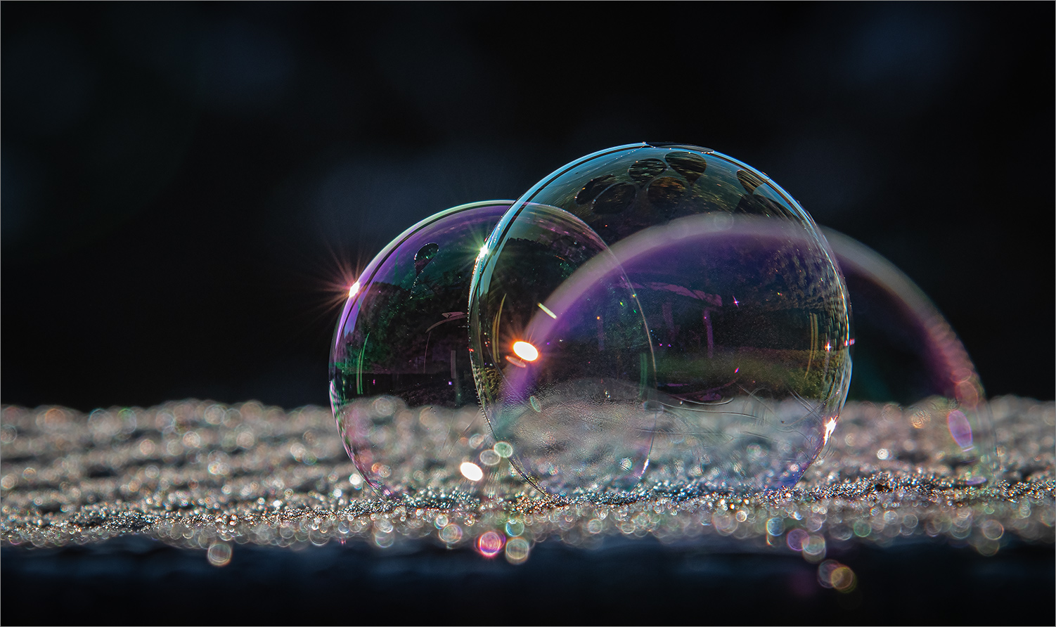 . . .  soap bubbles   . . .
