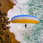 Soaring the cliffs at praias das bicas