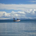 Sobre el Lago Titicaca