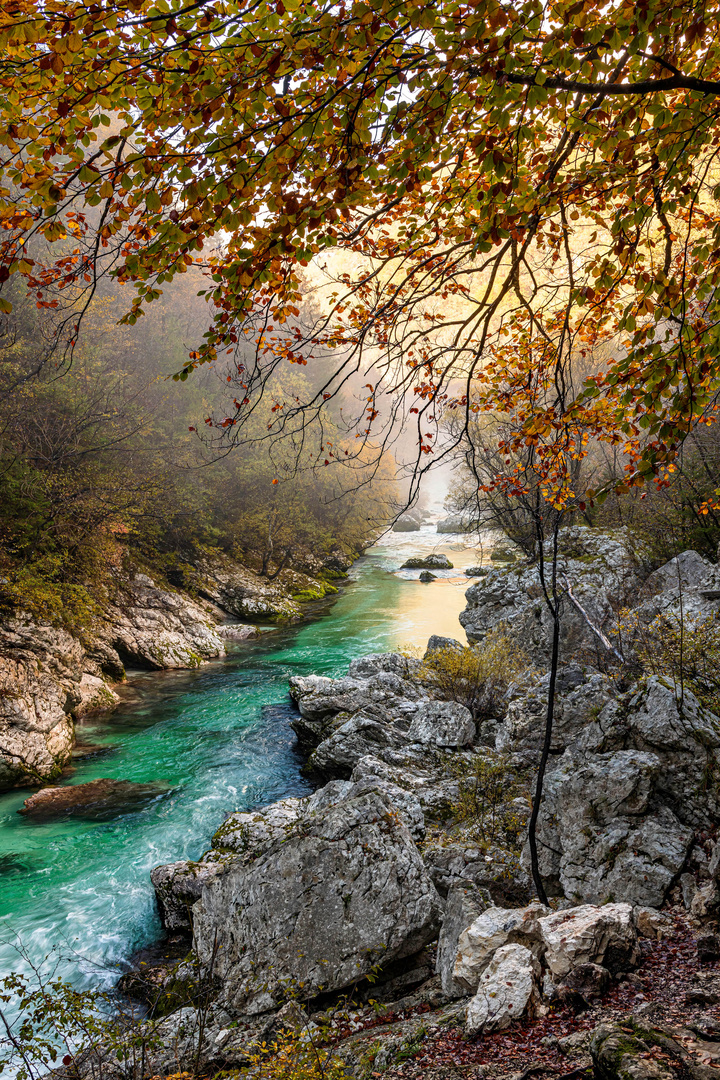 Soca Schlucht im Herbst / Soca valley in Autumn