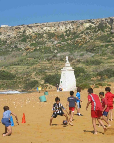 Soccer at the beach