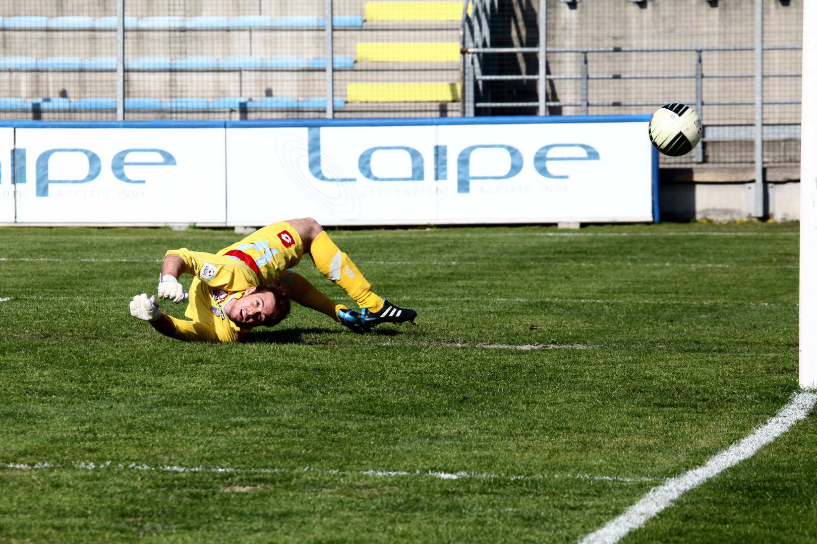 Soccer goalkeeper contortionist