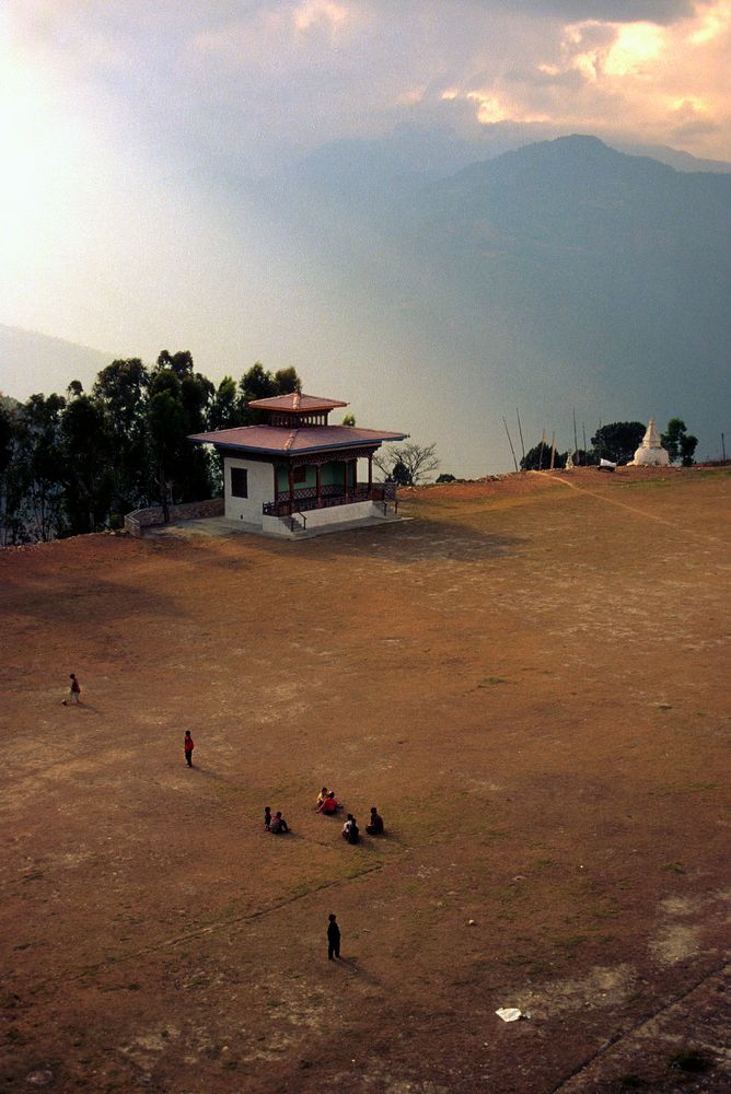 Soccer pitch in Mongar eastern Bhutan