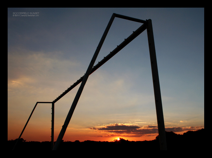 soccerfield sunset