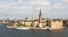 Sodermalm - Mariaberget - View on gambla Stan with Riddarholmskyrkan