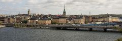 Sodermalm - Mariaberget - View on Sodra Järnvägsbron with Storkyrkan and Tsyka Kirke  - 01