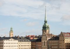 Sodermolm - View on Gamla Stan with Storkyrkan and Tsyka Kirke 