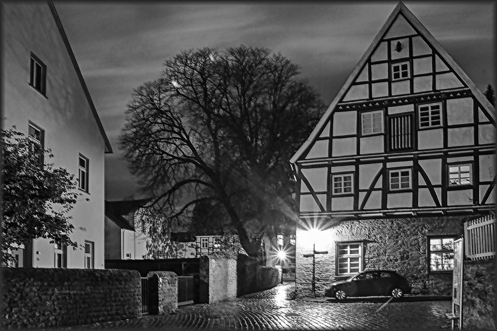 Soester Altstadt in S/W