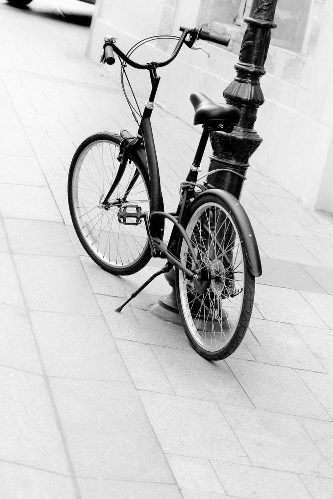 Soft grey parisian bike