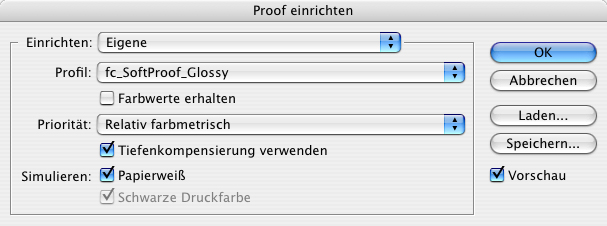 Softproof-Einstellungen...