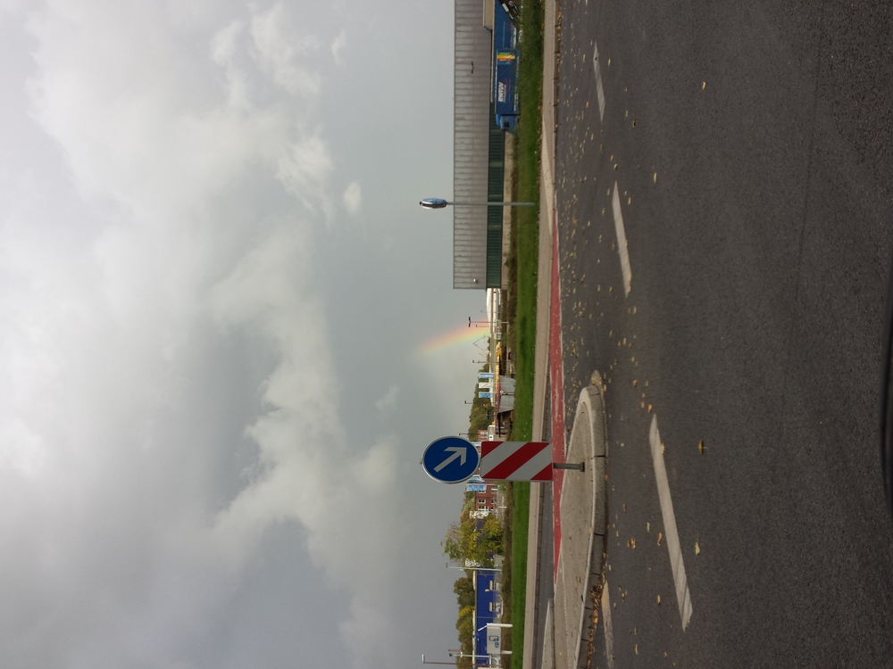 Sogar beim Regenbogen wird gespart.