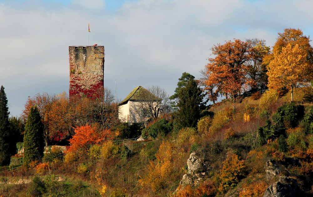 sogar der Turm verfärbt sich