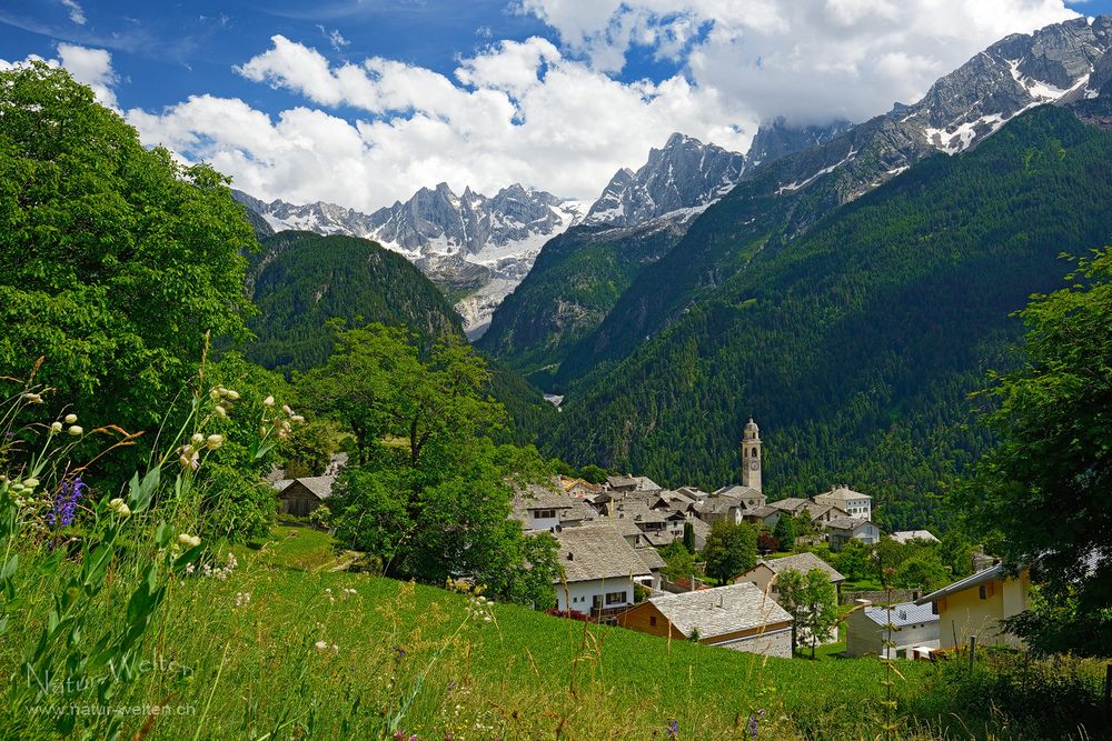 Soglio und seine Berge